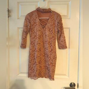 Pink ambience Dress with neck choker attached Worn once!